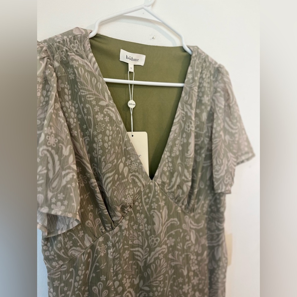 NWT Bohme Green Kasen Maxi Dress Size M - Picture 10 of 16